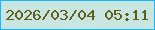 文字の大きさ：3、枠の色：15b8fc、背景の色：c8e6df、文字の色：5f5e1d 無料ブログパーツのブログ時計