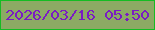 文字の大きさ：3、枠の色：15bc23、背景の色：8caa64、文字の色：7a1bc3 無料ブログパーツのブログ時計
