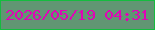 文字の大きさ：4、枠の色：15bc3f、背景の色：619673、文字の色：e004b6 無料ブログパーツのブログ時計