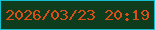 文字の大きさ：5、枠の色：15bfd1、背景の色：0e3c1d、文字の色：d94f16 無料ブログパーツのブログ時計