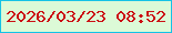 文字の大きさ：4、枠の色：15c2e6、背景の色：dcfad7、文字の色：cc0e13 無料ブログパーツのブログ時計