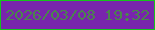 文字の大きさ：4、枠の色：15c41c、背景の色：7825ac、文字の色：4a854d 無料ブログパーツのブログ時計