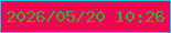 文字の大きさ：1、枠の色：15c6eb、背景の色：f60153、文字の色：35ae33 無料ブログパーツのブログ時計