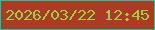 文字の大きさ：4、枠の色：15c8a3、背景の色：ad3b24、文字の色：97d14b 無料ブログパーツのブログ時計