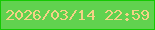 文字の大きさ：4、枠の色：15c902、背景の色：61d24f、文字の色：f4d286 無料ブログパーツのブログ時計