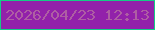 文字の大きさ：5、枠の色：15cb86、背景の色：9221aa、文字の色：ae5ea3 無料ブログパーツのブログ時計