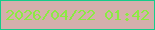 文字の大きさ：3、枠の色：15cc8a、背景の色：d5afac、文字の色：8cea43 無料ブログパーツのブログ時計