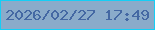 文字の大きさ：1、枠の色：15cef5、背景の色：8aabca、文字の色：4468a3 無料ブログパーツのブログ時計