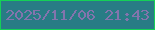 文字の大きさ：4、枠の色：15d057、背景の色：287c85、文字の色：8374ad 無料ブログパーツのブログ時計
