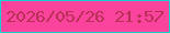 文字の大きさ：3、枠の色：15d1d2、背景の色：f9439d、文字の色：b93056 無料ブログパーツのブログ時計