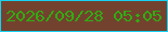 文字の大きさ：3、枠の色：15d2f4、背景の色：73422f、文字の色：32ab12 無料ブログパーツのブログ時計