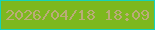 文字の大きさ：5、枠の色：15d3b7、背景の色：7db81e、文字の色：baac78 無料ブログパーツのブログ時計