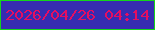 文字の大きさ：1、枠の色：15d41b、背景の色：372cb1、文字の色：e50e61 無料ブログパーツのブログ時計