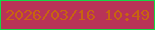 文字の大きさ：3、枠の色：15d746、背景の色：b83357、文字の色：c76410 無料ブログパーツのブログ時計