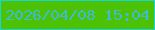 文字の大きさ：3、枠の色：15d7db、背景の色：4dc205、文字の色：3dbcd7 無料ブログパーツのブログ時計