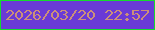 文字の大きさ：2、枠の色：15da2e、背景の色：6a3ad6、文字の色：cb9079 無料ブログパーツのブログ時計