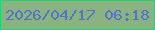 文字の大きさ：4、枠の色：15da71、背景の色：8ab381、文字の色：5074c8 無料ブログパーツのブログ時計