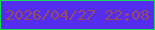 文字の大きさ：2、枠の色：15db58、背景の色：552dee、文字の色：934b62 無料ブログパーツのブログ時計