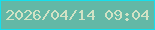 文字の大きさ：5、枠の色：15dfed、背景の色：63b8a6、文字の色：d0e2c5 無料ブログパーツのブログ時計