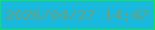 文字の大きさ：5、枠の色：15e059、背景の色：18b9dd、文字の色：66a180 無料ブログパーツのブログ時計