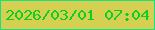 文字の大きさ：4、枠の色：15e283、背景の色：d5cf52、文字の色：0bcf21 無料ブログパーツのブログ時計