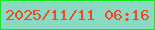文字の大きさ：1、枠の色：15e51d、背景の色：8adac3、文字の色：ef491d 無料ブログパーツのブログ時計