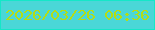 文字の大きさ：1、枠の色：15e7c8、背景の色：4ad7d7、文字の色：b4dd15 無料ブログパーツのブログ時計
