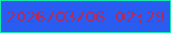 文字の大きさ：5、枠の色：15e9aa、背景の色：295df2、文字の色：ae2d5f 無料ブログパーツのブログ時計