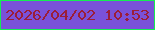文字の大きさ：1、枠の色：15ec52、背景の色：7a51d8、文字の色：9b1d38 無料ブログパーツのブログ時計