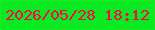 文字の大きさ：2、枠の色：15ed21、背景の色：09ea22、文字の色：ff034b 無料ブログパーツのブログ時計