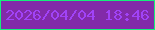 文字の大きさ：2、枠の色：15ee7b、背景の色：822aa9、文字の色：a143f7 無料ブログパーツのブログ時計