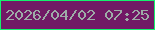 文字の大きさ：5、枠の色：15ef6d、背景の色：711965、文字の色：9daba7 無料ブログパーツのブログ時計