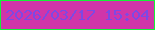 文字の大きさ：1、枠の色：15f138、背景の色：d035a9、文字の色：7d49e4 無料ブログパーツのブログ時計