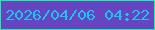 文字の大きさ：1、枠の色：15f5a2、背景の色：6745c2、文字の色：17c7ee 無料ブログパーツのブログ時計