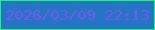 文字の大きさ：1、枠の色：15fc69、背景の色：2575c7、文字の色：7957ed 無料ブログパーツのブログ時計