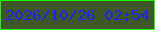 文字の大きさ：2、枠の色：15fd03、背景の色：3f5629、文字の色：1a24ee 無料ブログパーツのブログ時計