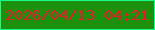 文字の大きさ：1、枠の色：15fd8b、背景の色：1d910e、文字の色：e61b2a 無料ブログパーツのブログ時計