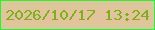 文字の大きさ：2、枠の色：15fe25、背景の色：e1c49c、文字の色：78b415 無料ブログパーツのブログ時計
