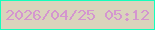 文字の大きさ：3、枠の色：15febc、背景の色：dad4bc、文字の色：d496cf 無料ブログパーツのブログ時計