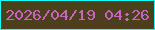 文字の大きさ：1、枠の色：15fff4、背景の色：4b3f1e、文字の色：cb64c0 無料ブログパーツのブログ時計