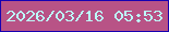 文字の大きさ：2、枠の色：1600b1、背景の色：b85386、文字の色：bcfaf8 無料ブログパーツのブログ時計