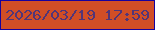 文字の大きさ：5、枠の色：16019d、背景の色：d14e26、文字の色：513578 無料ブログパーツのブログ時計