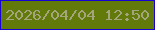 文字の大きさ：2、枠の色：1603d2、背景の色：627a09、文字の色：a4a57d 無料ブログパーツのブログ時計