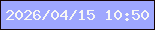 文字の大きさ：3、枠の色：160404、背景の色：9ea7fe、文字の色：f7f7f4 無料ブログパーツのブログ時計