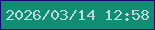 文字の大きさ：3、枠の色：160774、背景の色：108d73、文字の色：bad8df 無料ブログパーツのブログ時計