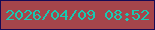文字の大きさ：1、枠の色：160954、背景の色：a5454b、文字の色：17cab3 無料ブログパーツのブログ時計