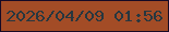 文字の大きさ：2、枠の色：160a25、背景の色：a34c26、文字の色：27373f 無料ブログパーツのブログ時計