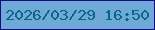 文字の大きさ：4、枠の色：160a84、背景の色：6ea9d7、文字の色：086687 無料ブログパーツのブログ時計