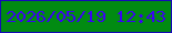 文字の大きさ：5、枠の色：160ab7、背景の色：018b12、文字の色：3b03f1 無料ブログパーツのブログ時計
