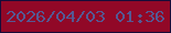 文字の大きさ：1、枠の色：160c39、背景の色：910827、文字の色：555893 無料ブログパーツのブログ時計